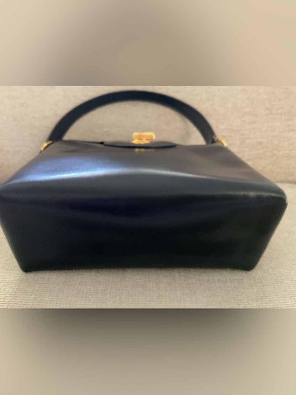 Gucci Vintage Kelly Black Leather Bag - Picture 9 of 9